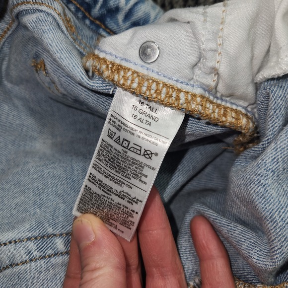 Old Navy High Rise OG Loose Women's Size 16 Tall Lightwash Relaxed Mom Jean 90s - Picture 4 of 7